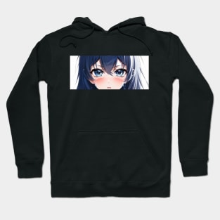 Blue Tearful Anime Eyes Hoodie